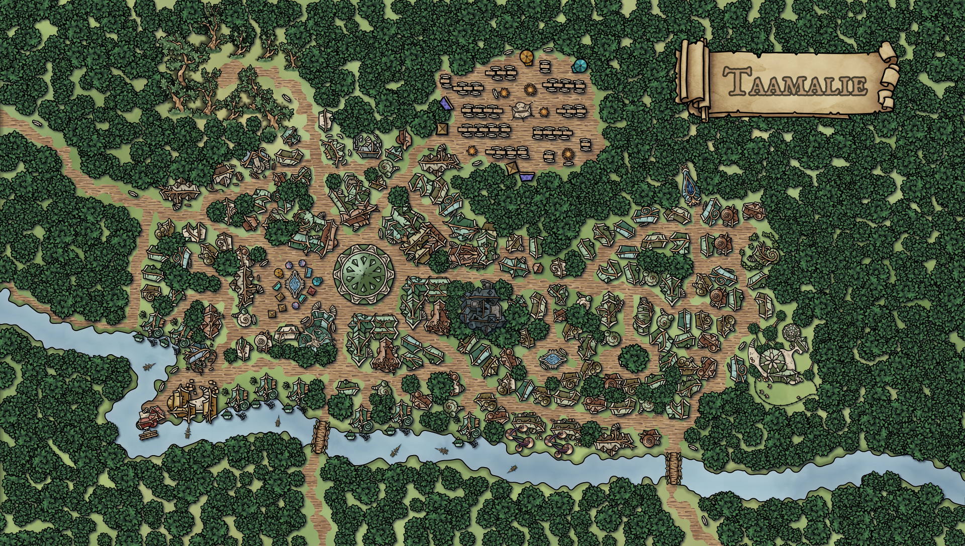 Taamalie – Stadtplan Mythanien